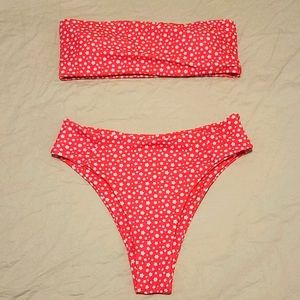 Shein Pink Floral Two-Piece Bikini